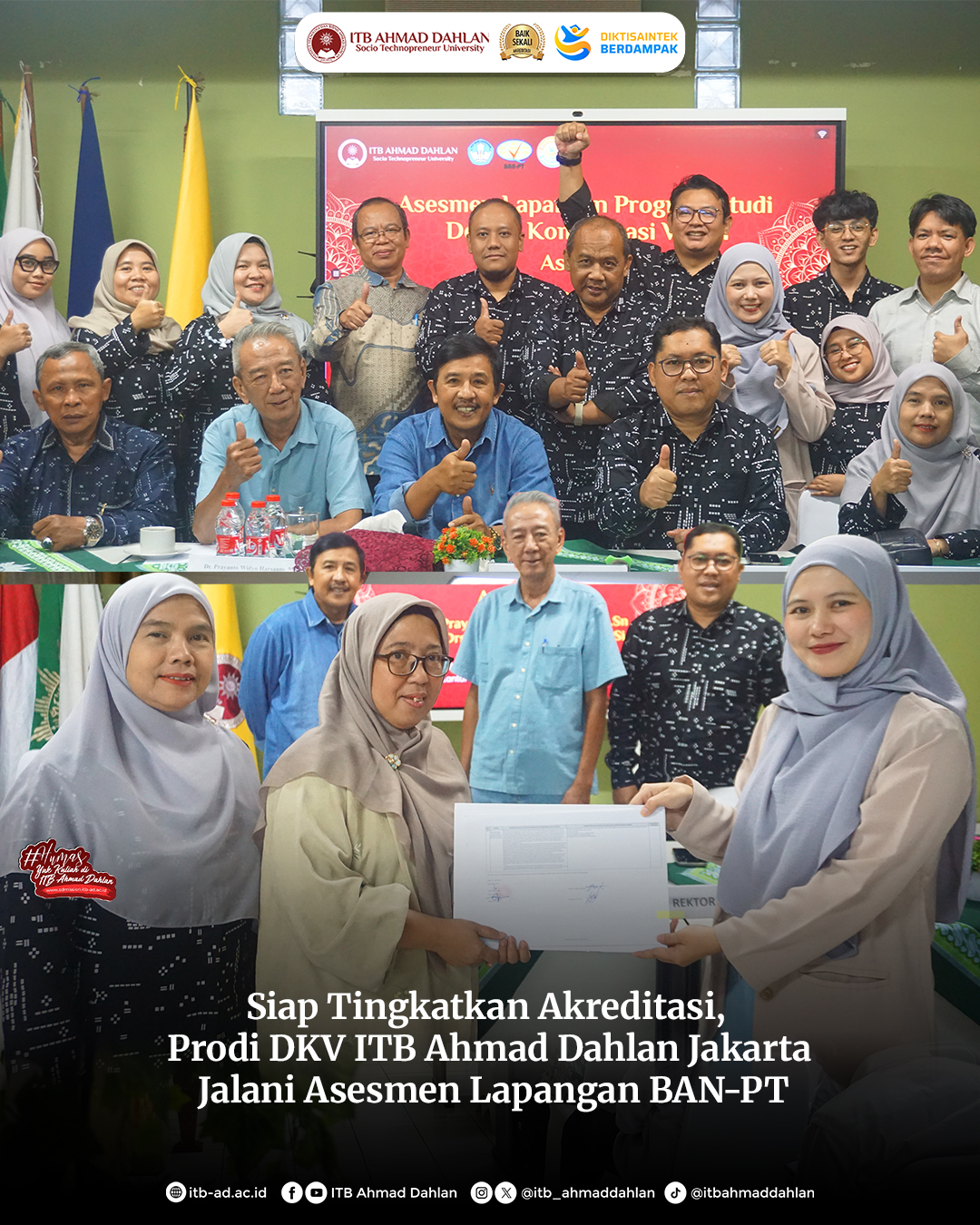 Siap Tingkatkan Akreditasi, Program Studi DKV ITB Ahmad Dahlan Jakarta Jalani Asesmen Lapangan BAN-PT